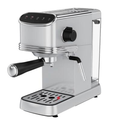 Front. Electactic - Instant Espresso Coffee Maker with Display, 120V 60Hz 1250-1450W, 1.35L Tank, Steam/Hot Water - STEEL.