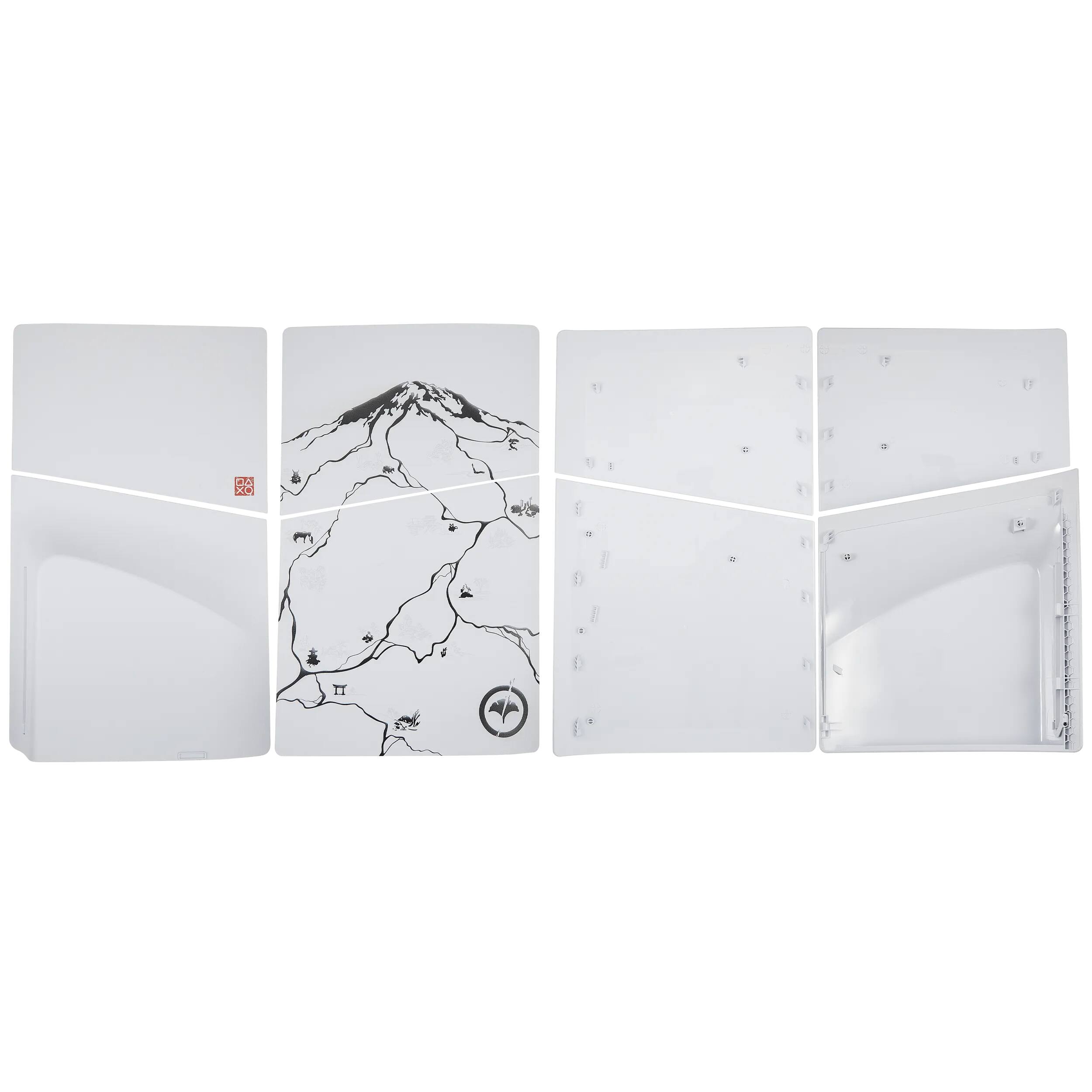 Alt View 3. MobileSentrix - Ghost of Yotei - Faceplate Covers (Top & Bottom) Replacement Compatible For PlayStation 5 Slim Disc Edition PS5 - White - White.