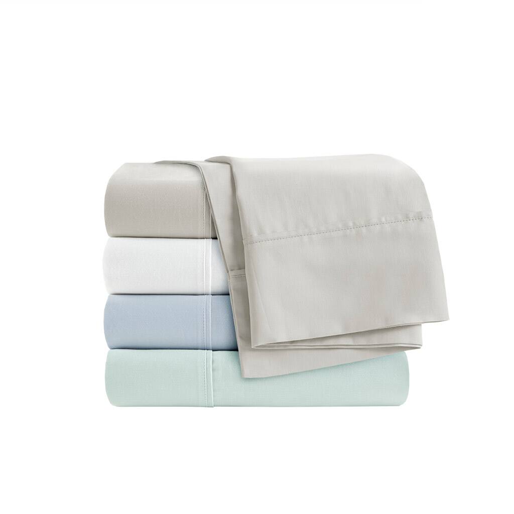 Alt View 2. Gracie Mills - Gracie Mills Aryn 300TC BCI Cotton Sheet Set with Z Hem - White.