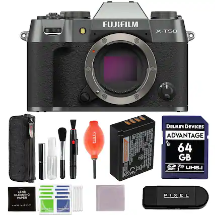 FUJIFILM X-T50
- 5 I PIXEL TO0 D RE I 3 .7W
- a FUJIFILM k 3 e Co : i S.AN ESCN DA I
- this M 000s imttunal
- UTHIUM nreno VETT
- $ OM M23 Mon 4 4793 BAT
- .1280ml NP-W
- TERY 2 0410188 UINPTSANA
- 5 -W128S WAZE CE LNTE
- DELKIN DEVICES ADVANTAGE 6 64 GB SP V30 XC I UHS-I
- LENS CLEANING PAPER
- Cardiay
- Cleariog Wipe