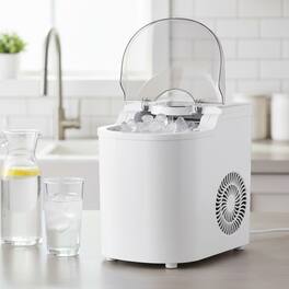 Forest'nSky - Portable Ice Maker - 26 lb/day, 7 Cubes in 6 Mins, 2-Size Bullet Ice, Self-Clean with Scoop - White