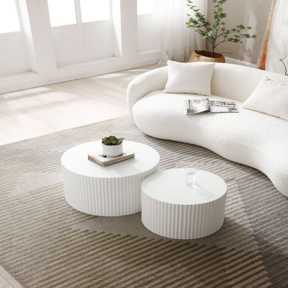 Alt View 7. Loheer - Loheer Mid Century Modern Curved Sofa, 4-Seat Boucle Couch, Off White - Off-White.