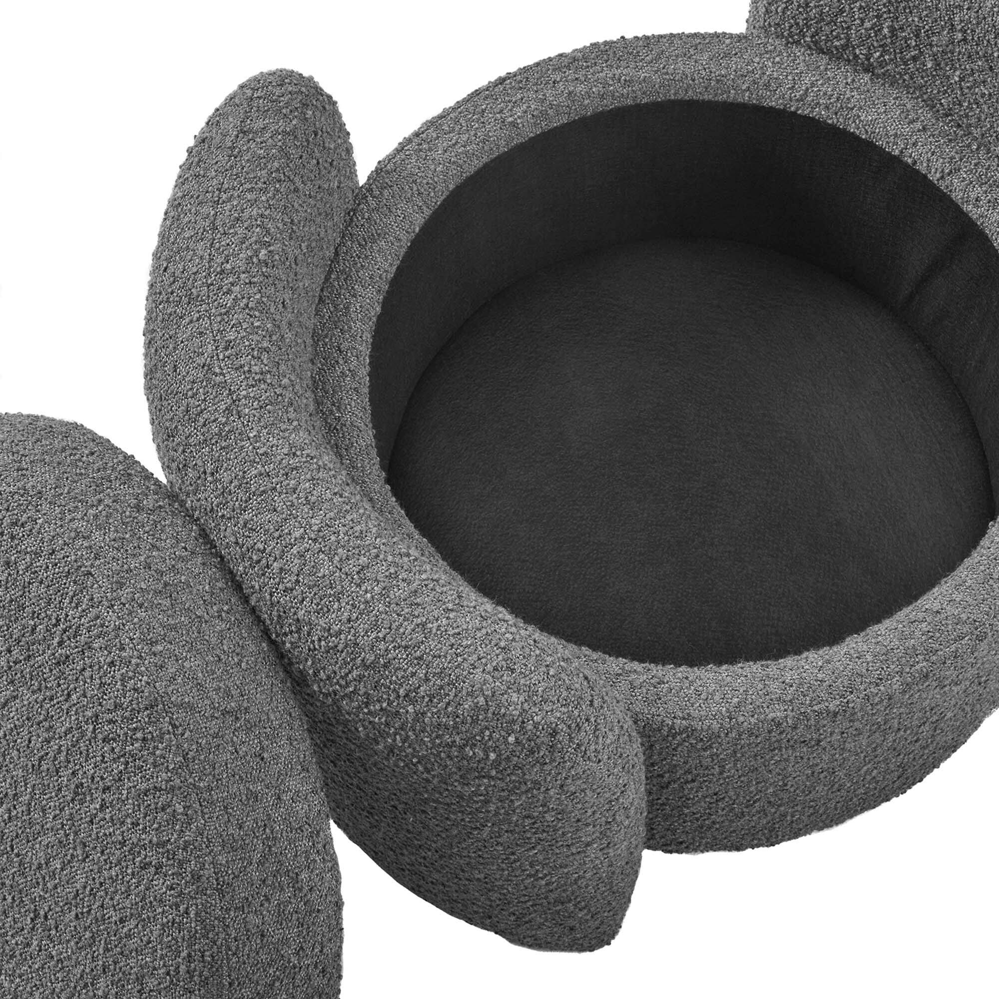Alt View 6. Modway - Nebula Boucle Upholstered Ottoman by Modway - EEI-5561-CHA.