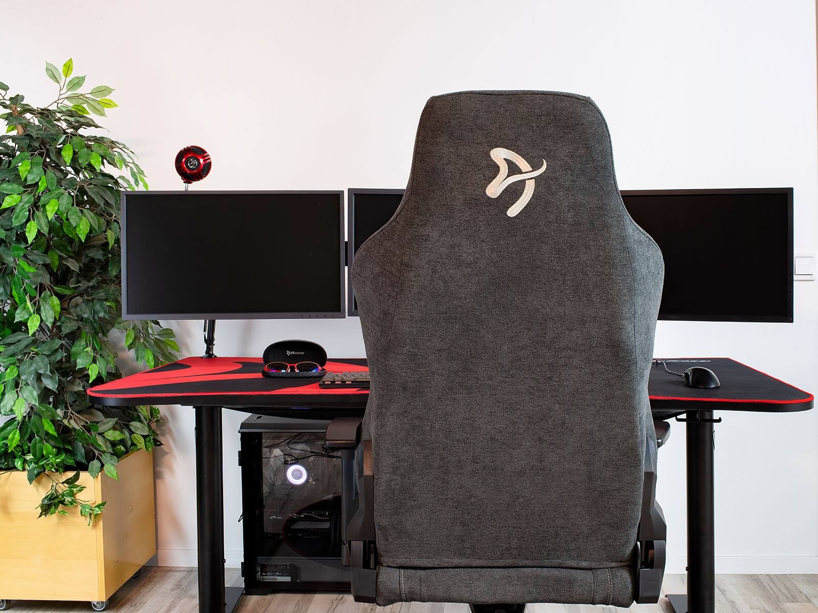 Alt View 17. Arozzi - Vernazza Premium Soft Fabric Ergonomic Office/Gaming Chair - Dark Grey.