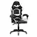 Angle. CorLiving - Ravagers Gaming Chair - Black and White.