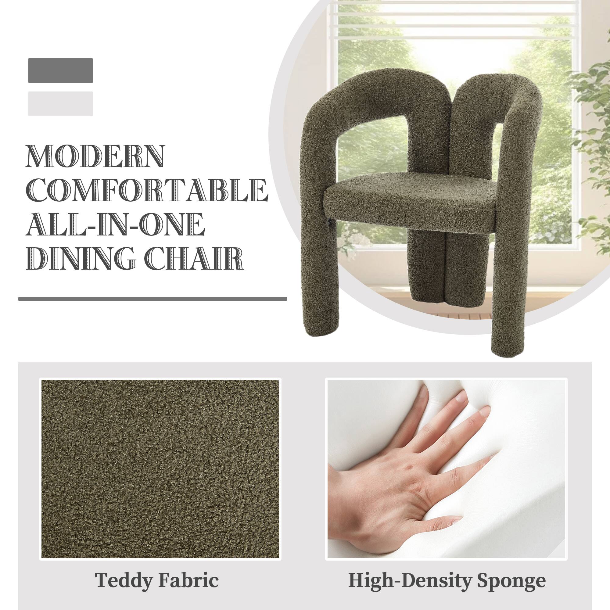 MODERN COMFORTABLE ALL-IN-ONE DINING CHAIR

Teddy Fabric

High-Density Sponge
