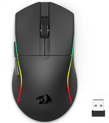 Front. REDRAGON - M816-pro Wired/Bluetooth/2.4G Gaming mouse - Balck.