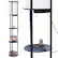 Alt View 17. Simple Designs - Round Etagere Storage Floor Lamp with 2 USB, 1 Outlet - Navy.