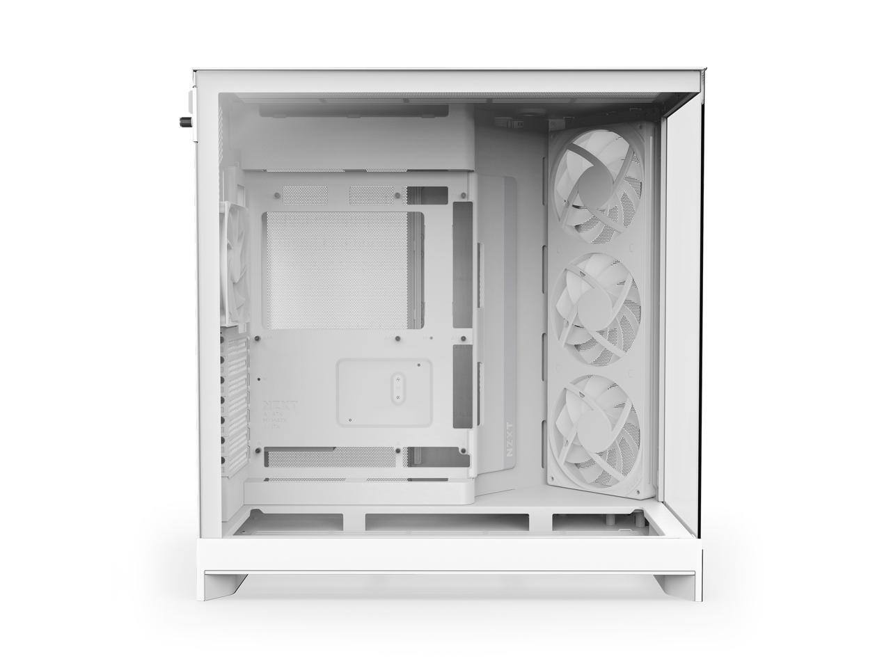 Alt View 7. NZXT - NZXT CM-H92FW-R1 White SGCC / Tempered Glass Mid-Tower Case (Computer Cases - ATX Form) - White.