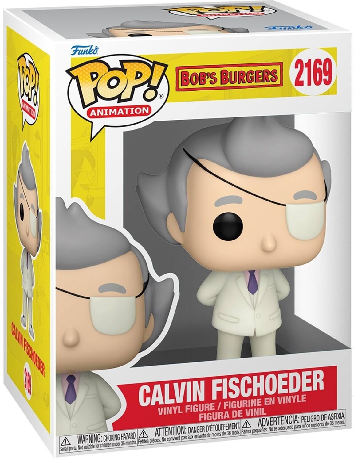 TOOPY Togle  
Funko POP!  
BOB'S BURGERS  
2169  
ANIMATION  
CALVIN FISCHOEDER  
VINYL FIGURE / FIGURINE EN VINYLE / FIGURA DE VINIL  
ADVERTENCIA: PELIGRO DE ASFIXIA. menores de 36 meses  
ATTENTION: DANGER D'ÉTOUFFEMENT. No es de menos de 36 mois.  
WARNING: CHOKING HAZARD. Not suitable for children under 36 months.  
Petites pièces. Ne convient pas aux enfants.