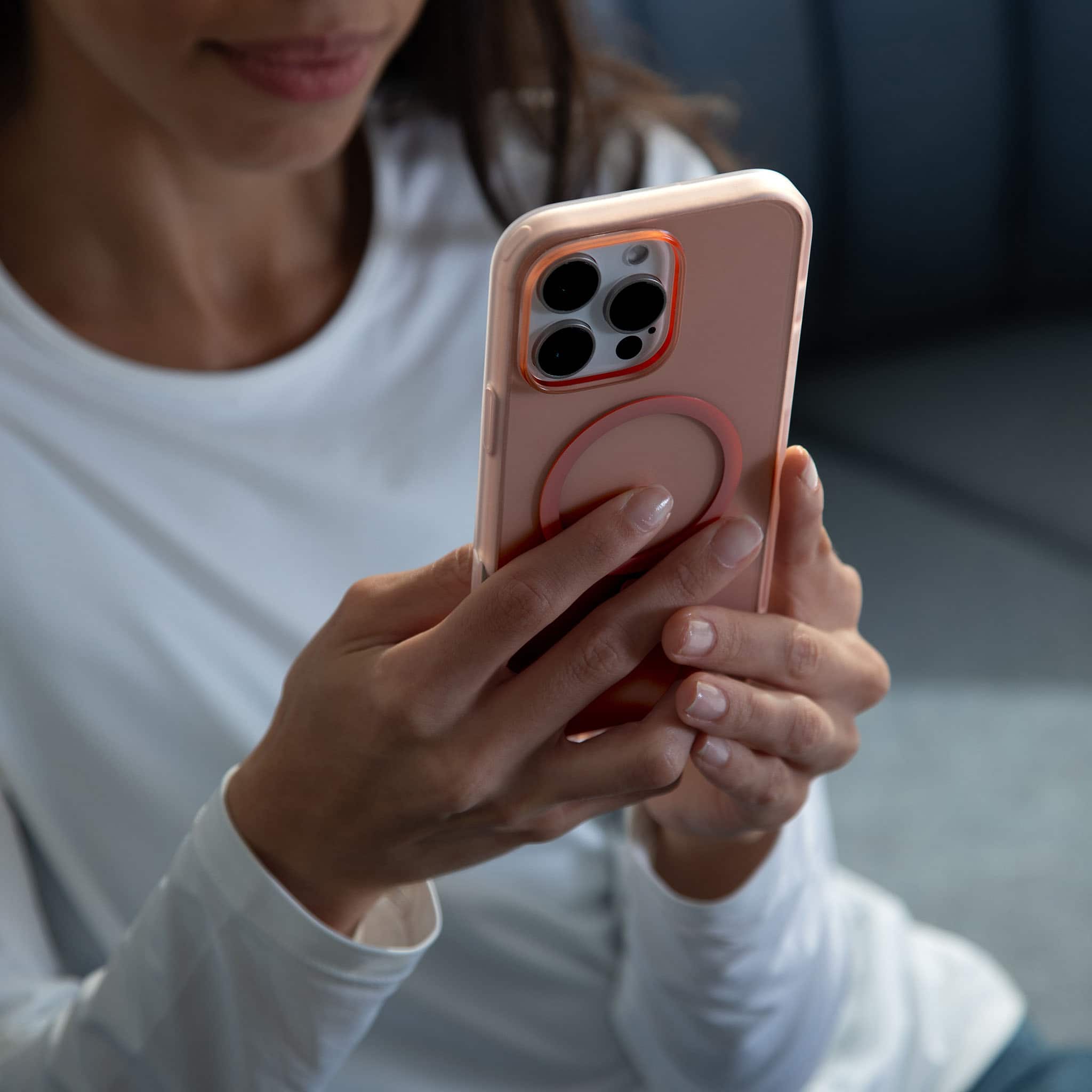 Alt View 3. Incase - Slim Case with MagSafe for Apple iPhone 16 Pro - Blush Pink.