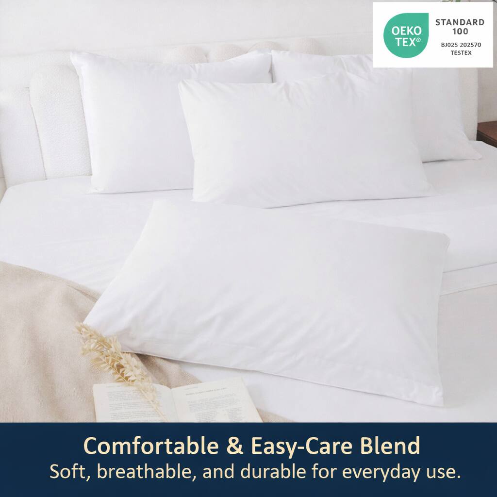 STANDARD 100  
BJ025 202570  
TESTEX  

Comfortable & Easy-Care Blend  
Soft, breathable, and durable for everyday use.