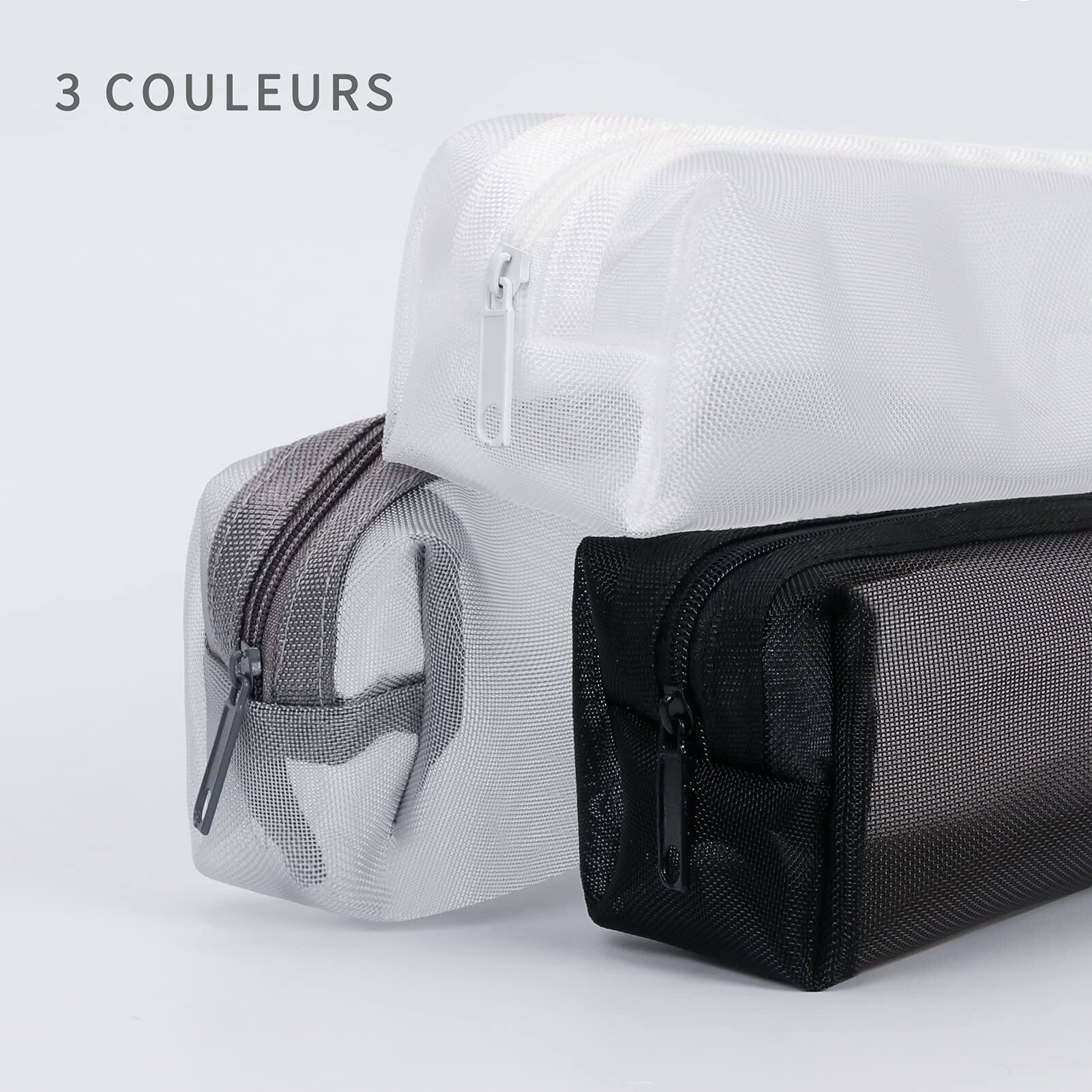 Alt View 4. Dapper Styles - Mesh Pen Bag Zipper Pouch Multifunctional Pencil Case Organizer Stationery Storage For Office Supplies Cosmetics Make... - 3 Colour.