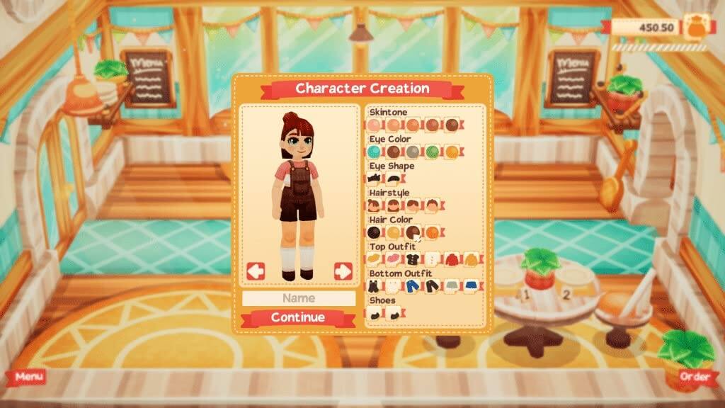 450.50 Mew Mem

Character Creation
- Skintone
- Eye Color
- Eye Shape
- Hairstyle
- Hair Color
- Top Outfit
- Bottom Outfit
- Name
- Continue
- Shoes

Menu
Order