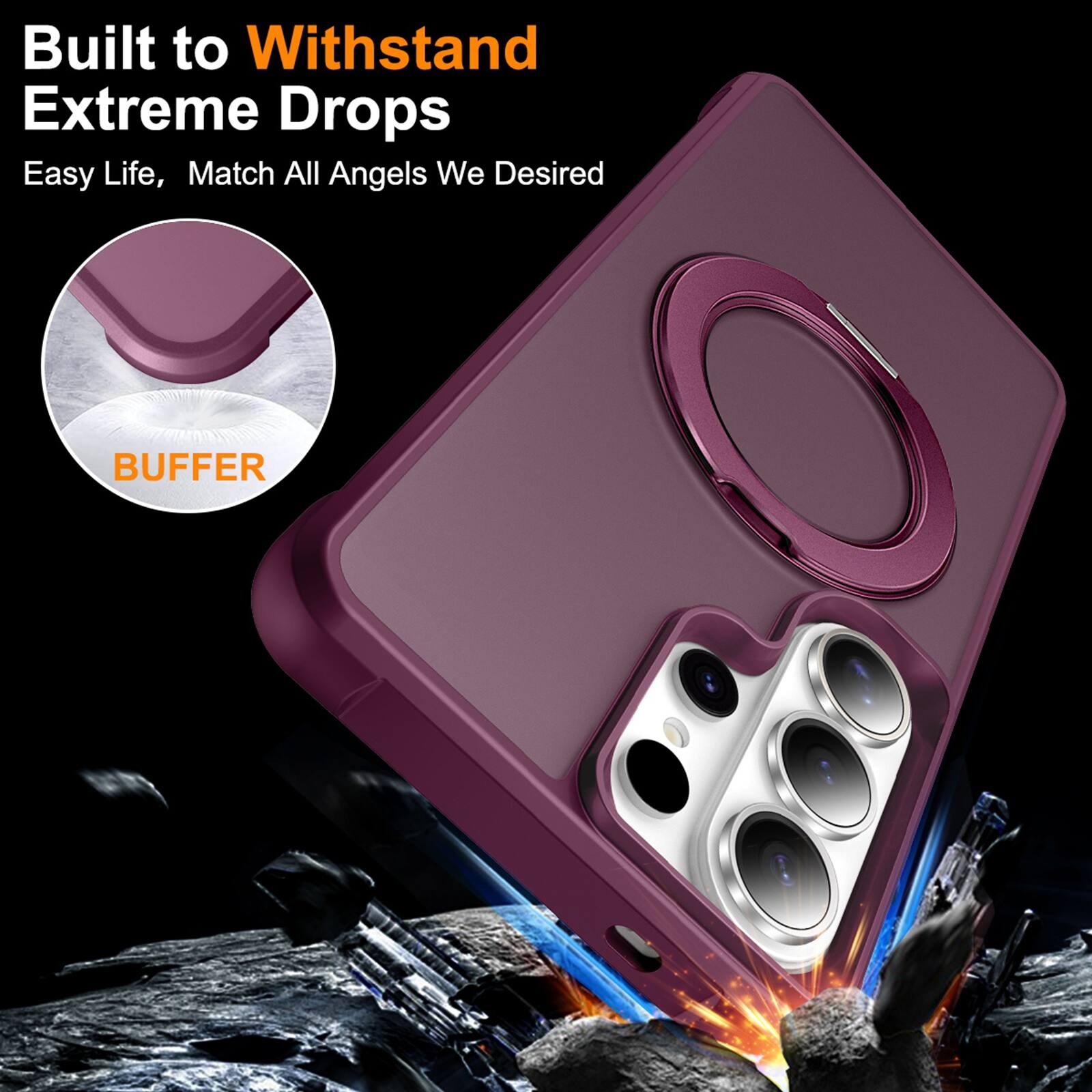 Built to Withstand Extreme Drops  
Easy Life, Match All Angels We Desired  
BUFFER