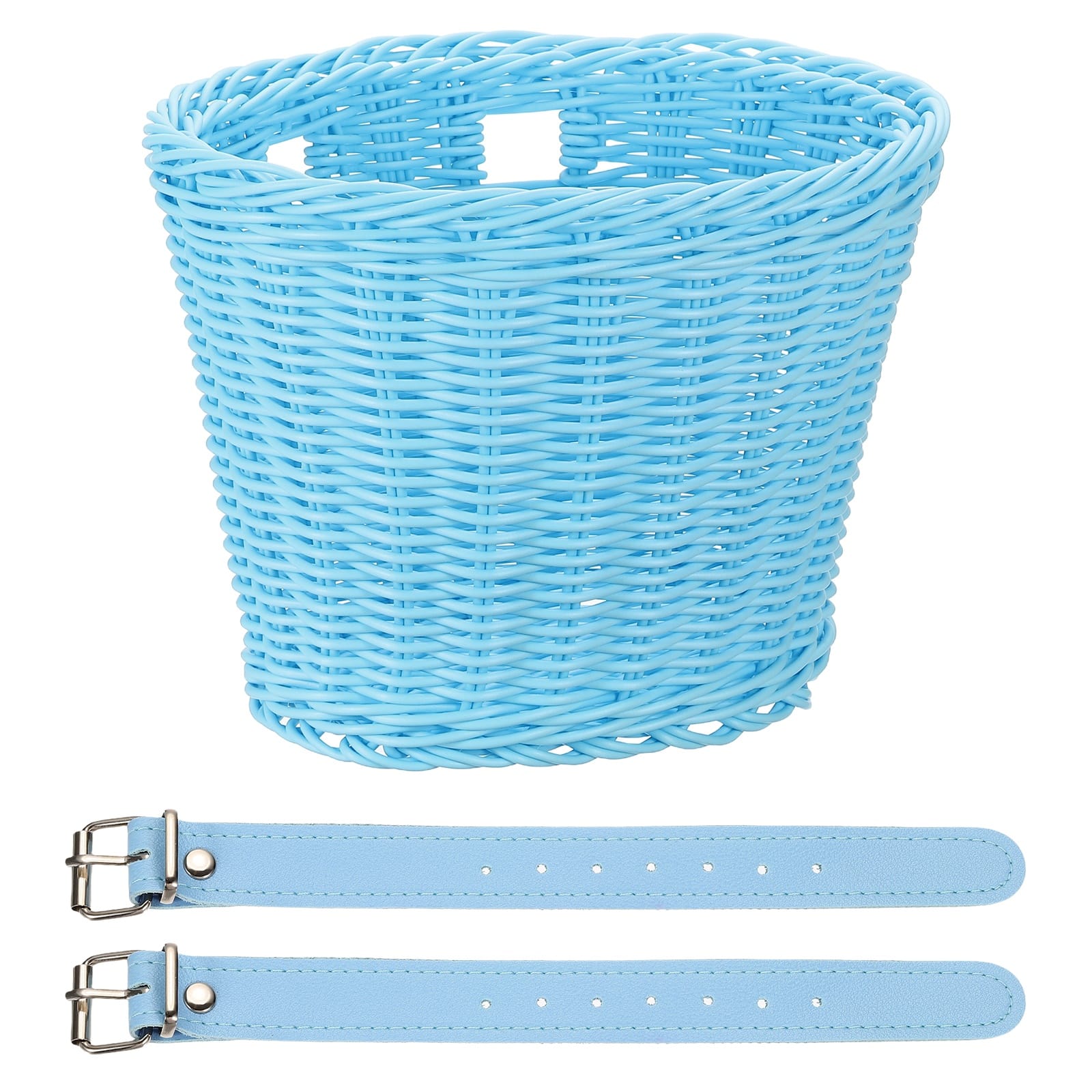 Unique Bargains - Bike Basket Front, Hand-Woven Bicycle Basket with Adjustable PU Belts, 1pc - Fits Most Road Bikes, Bicycles/Scooters - Blue price history on PriceWatchPro