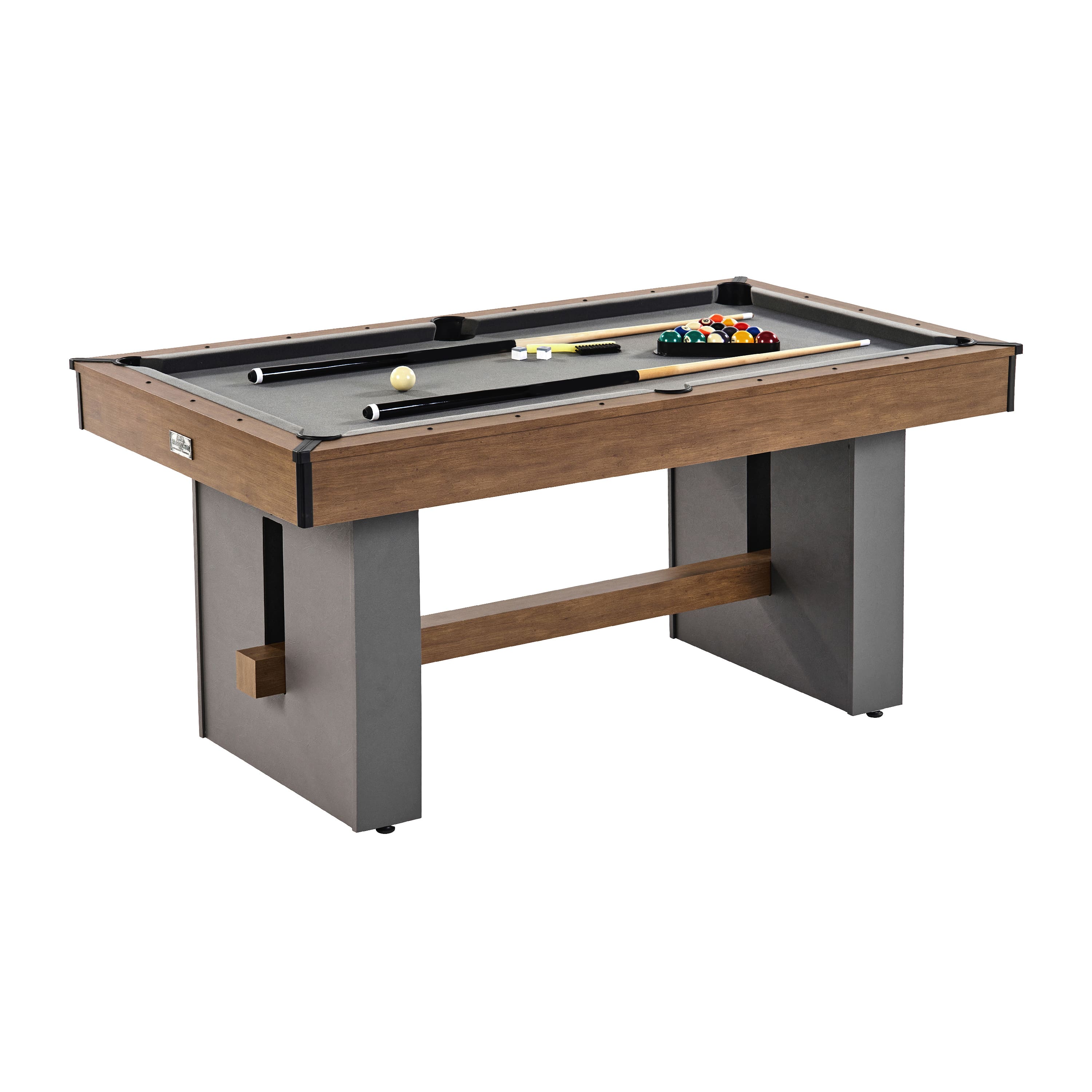 Front. Barrington - Barrington Billiards 5.5' Urban Drop Pocket Pool Table with Accessories - Gray.