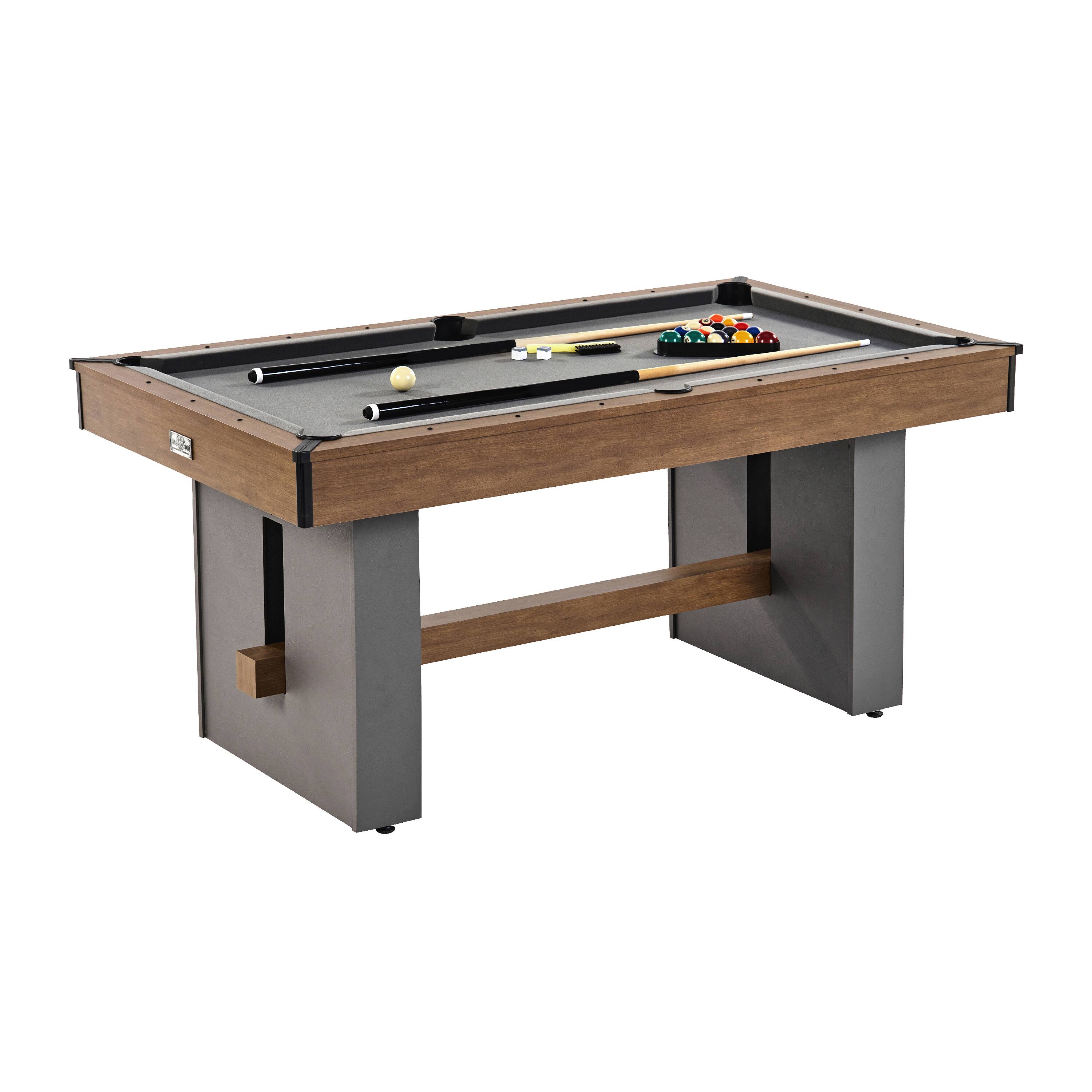 Barrington - Billiards 5.5' Urban Drop Pocket Pool Table with Accessories - Gray