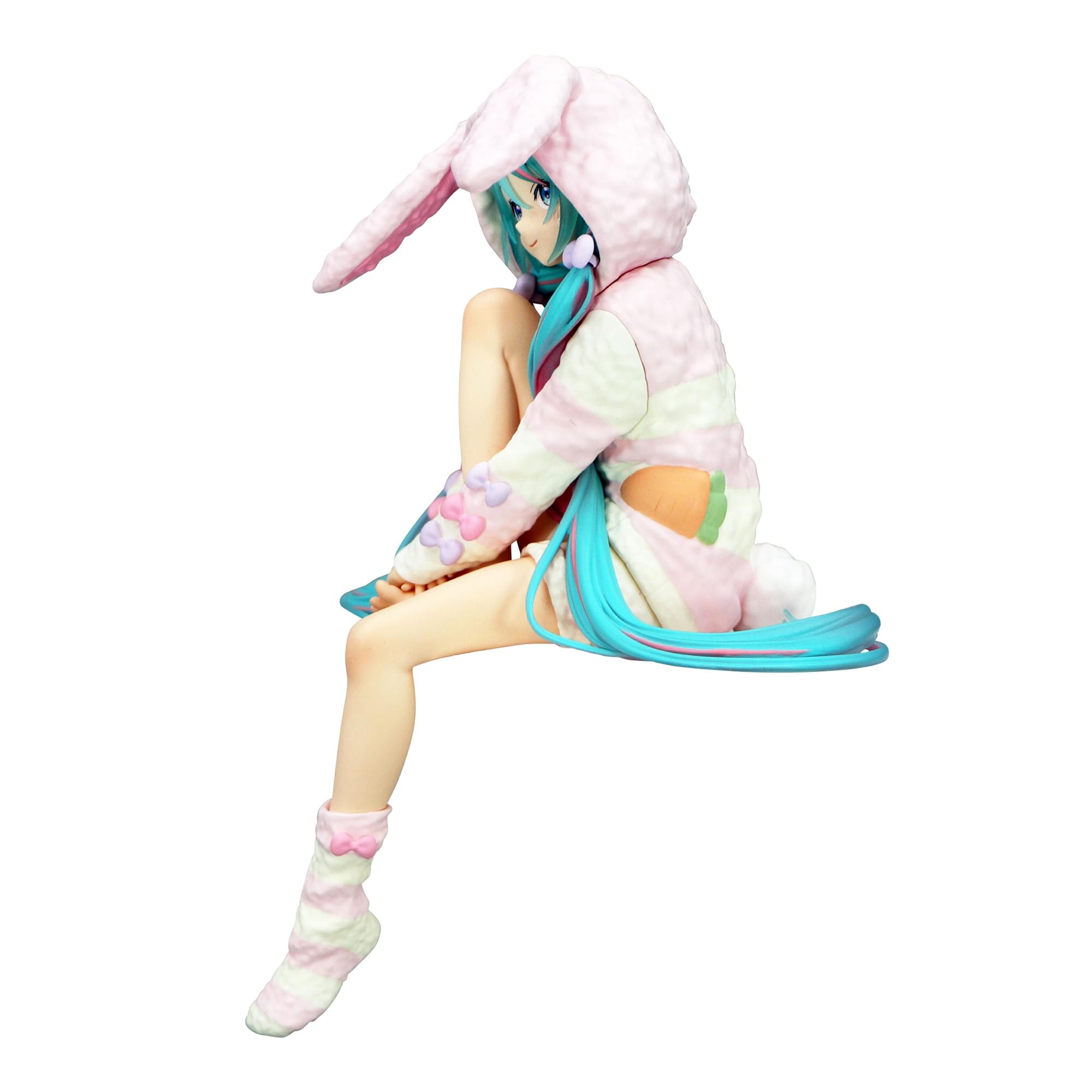 Alt View 1. Little Buddy - Vocaloid Noodle Stopper Figure | Hatsune Miku Rabbit Ear Hood Version - Multi-Color.