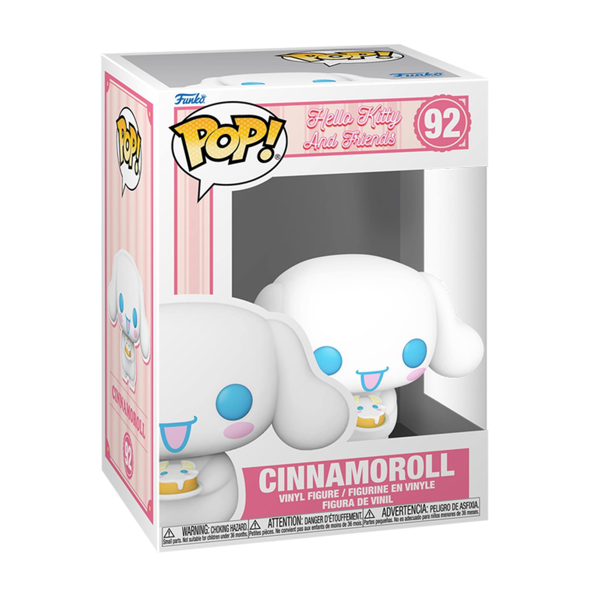 Sure, here is the corrected and grouped text from the image:

---

**Front:**
- Funko POP!
- Hello Kitty And Friends
- 92
- CINNAMOROLL
- VINYL FIGURE / FIGURINE EN VINYLE / FIGURA DE VINIL / FIGURA DE VINIL
- WARNING: CHOKING HAZARD - Small parts. Not for children under 3 years. / ATTENTION: PELIGRO DE ASFIXIA - Piezas pequeñas. No es adecuado para niños menores de 3 años. / ADVERTENCIA: DANGER - ÉTOUFFEMENT - Petites pièces. Ne convient pas aux enfants de moins de 3 ans.

**Side:**
- CINNAMOROLL
- 92

**Top:**
- Funko POP!

**Bottom:**
- WARNING: CHOKING HAZARD - Small parts. Not for children under 3 years. / ATTENTION: PELIGRO DE ASFIXIA - Piezas pequeñas. No es adecuado para niños menores de 3 años. / ADVERTENCIA: DANGER - ÉTOUFFEMENT - Petites pièces. Ne conv