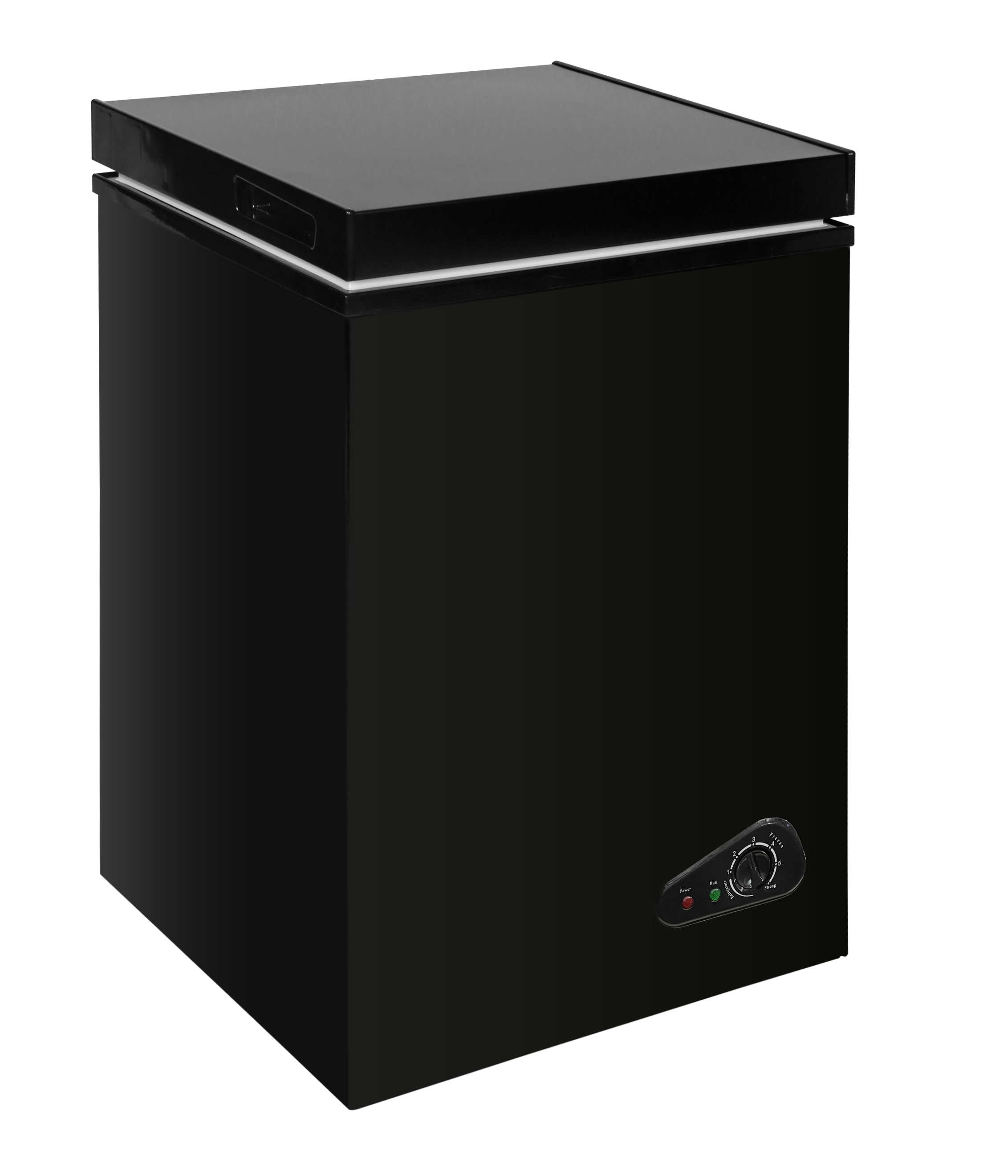 Alt View 4. Loheer - 3.5 Cu. Ft. Compact Chest Freezer with Adjustable Temperature and 2 Removable Baskets - BLACK.