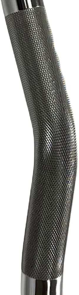 Alt View 3. Amber Sporting Goods - Rubber Coated Pre-Weighted Curl Bar, Alloy Steel, Secure Knurled Grip, Enhanced Comfort, 100 lb - Chrome.