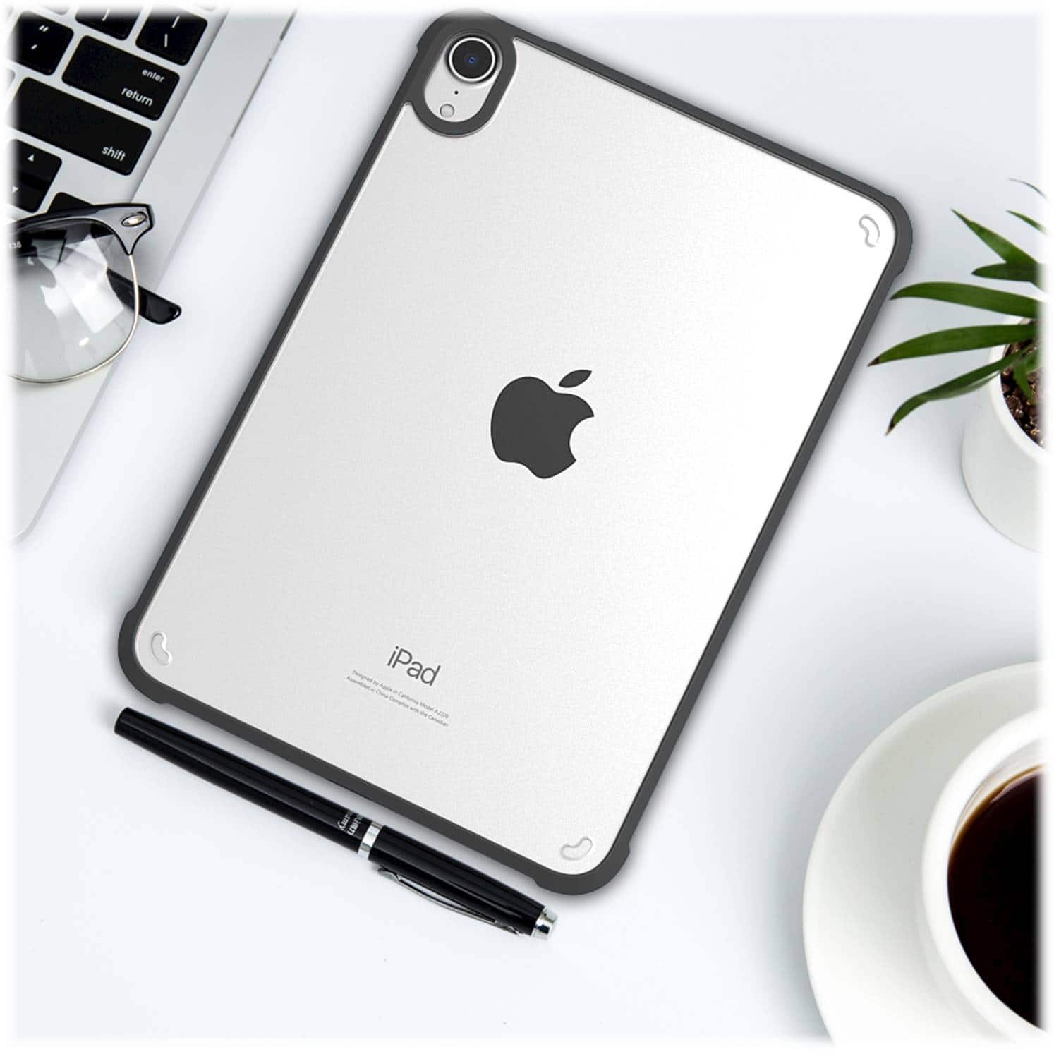 Alt View 16. SaharaCase - Hybrid-Flex Series Case for Apple iPad mini (A17 Pro) and Apple iPad mini (6th Generation 2021) - Clear Black.