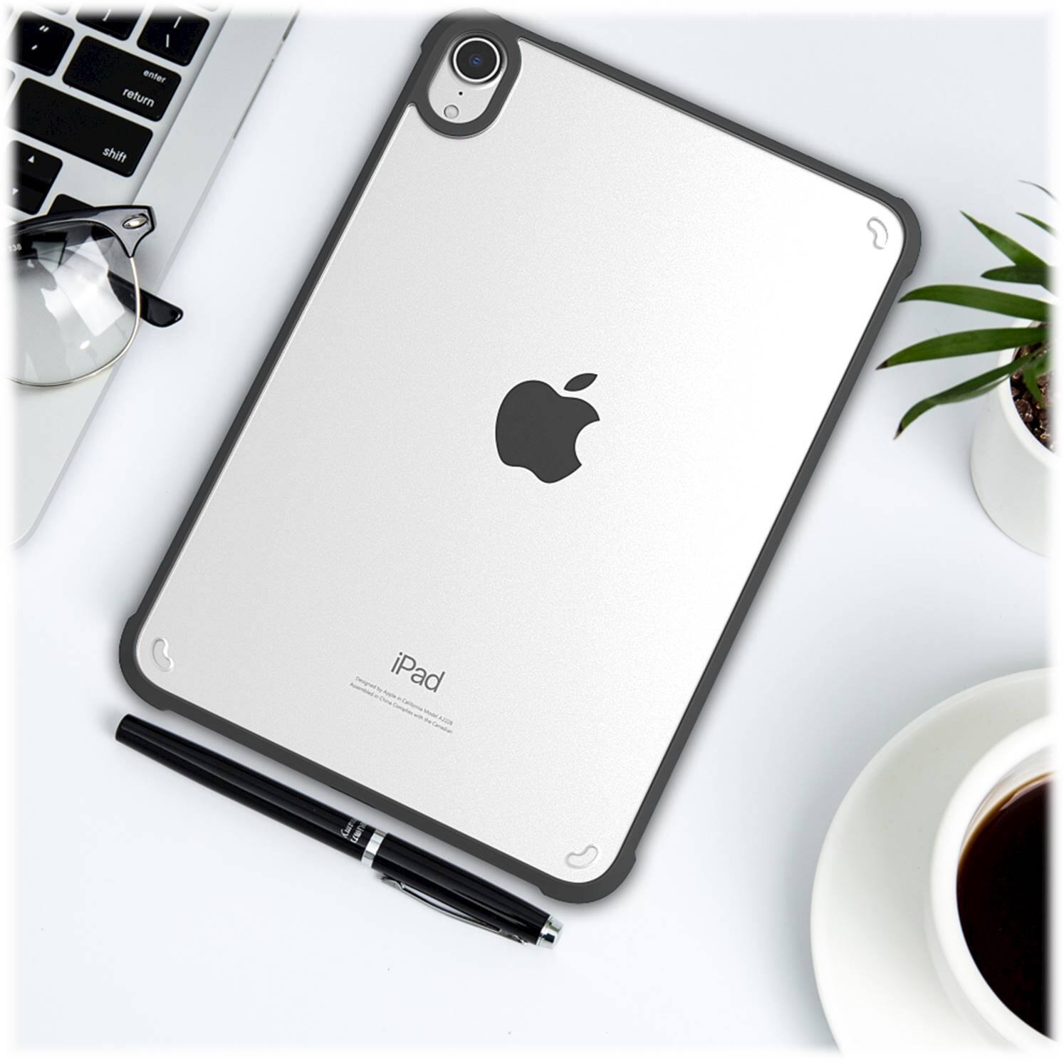 Alt View 16. SaharaCase - Hybrid-Flex Series Case for Apple iPad mini (A17 Pro) and Apple iPad mini (6th Generation 2021) - Clear Black.