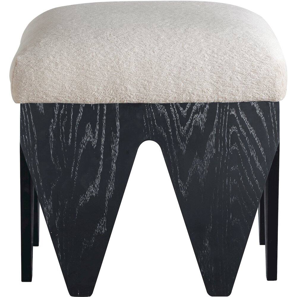 Alt View 2. Meridian Furniture - Altair Beige Velour Fur Fabric Bench - Beige.