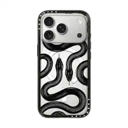 CASETiFY - Compact Case MagSafe Compatible for Apple iPhone 18 Pro and 17 Pro Devices - Black Kingsnake