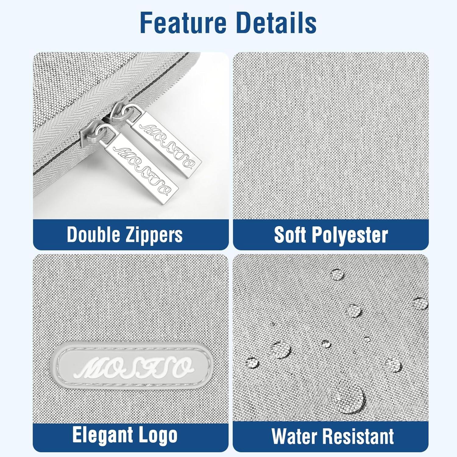 Feature Details

- Double Zippers
- Soft Polyester
- Elegant Logo
- Water Resistant