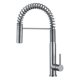 DAX Single Handle Pull Down Kitchen Faucet Brushed Finish
