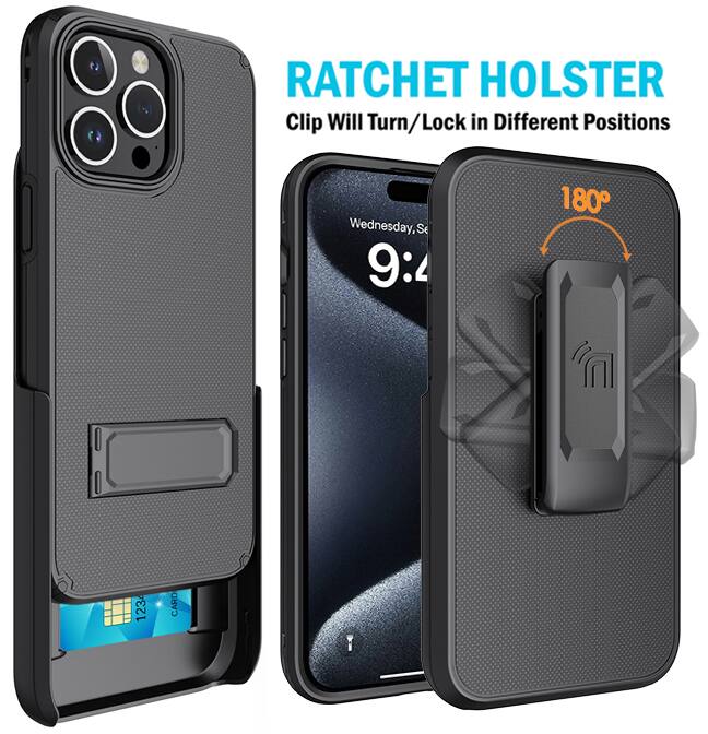 RATCHET HOLSTER  
Clip Will Turn/Lock in Different Positions  
Wednesday, S 9:41  
180°  
1234 CARD
