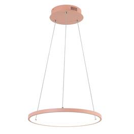 Jonathan Y - Brice 15.75" Modern Contemporary Metal Round Dimmable Integrated LED Pendant - Matte Pink