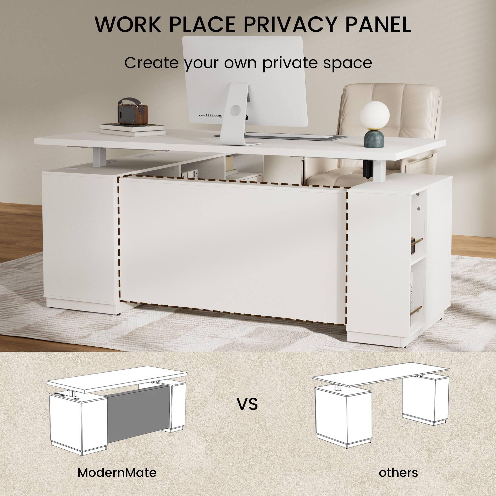 WORK PLACE PRIVACY PANEL  
Create your own private space  

ModernMate vs others