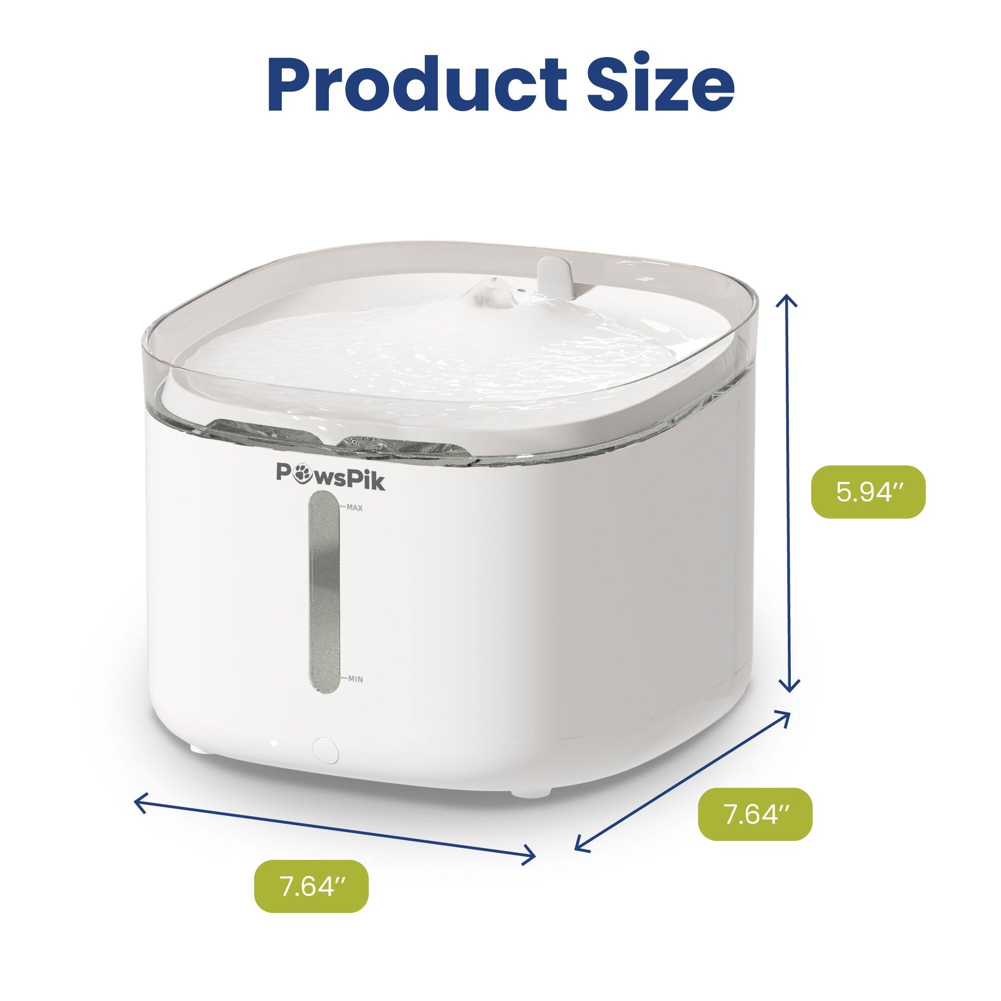 Product Size  
P wsPik  
MAX  
5.94"  
MIN  
7.64"  
7.64"