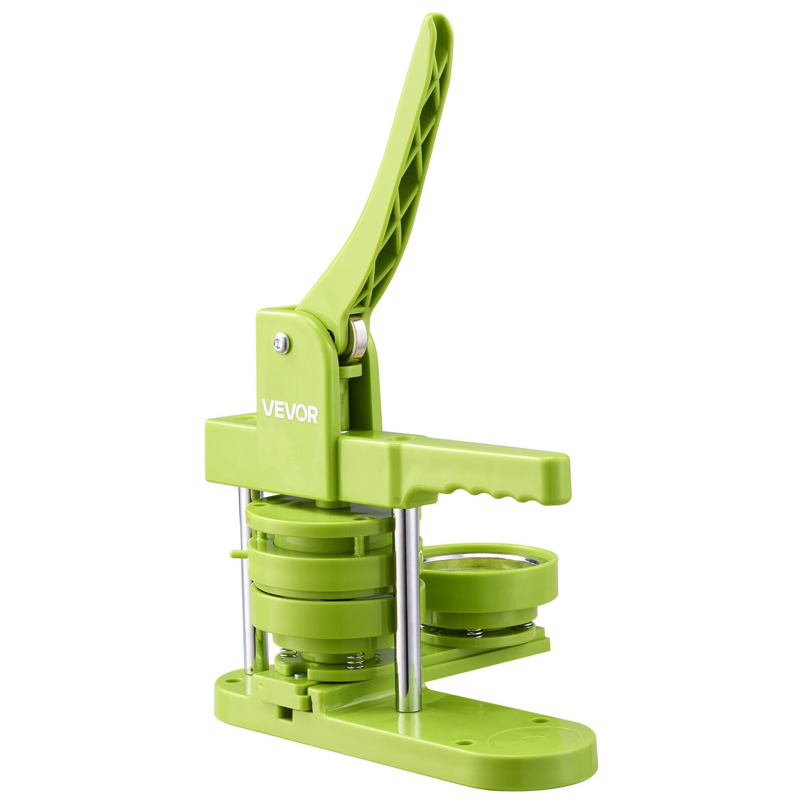Alt View 5. VEVOR - Button Maker Machine, 2.95 in, Plastic Pin Maker with 100pcs Button Parts, Mr. Panda Magic Book, Circle Cutter - Green.