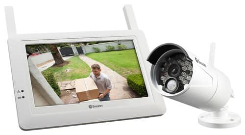 wireless security camera with display