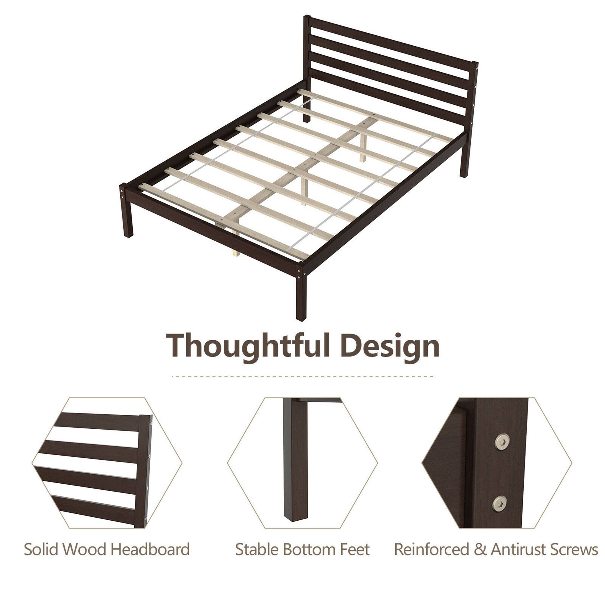 Thoughtful Design

Solid Wood Headboard
Stable Bottom Feet
Reinforced & Antirust Screws