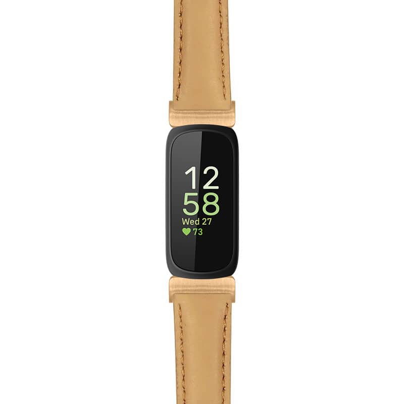 StrapsCo - Everyday Leather Watch Band Strap For Fitbit Inspire 3 (Extra Short) - Beige (Rose Gold Hardware) price history on PriceWatchPro