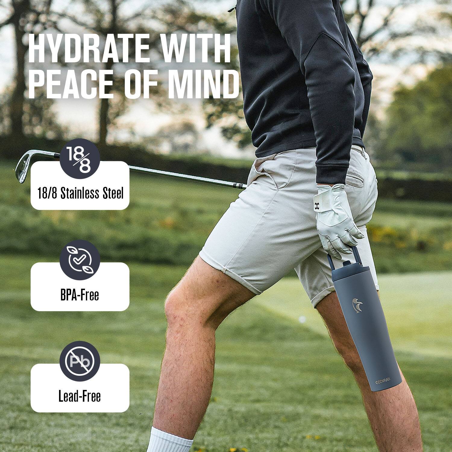 HYDRATE WITH PEACE OF MIND

18/8 Stainless Steel

BPA-Free

Lead-Free