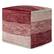 Angle. Simpli Home - Naya Cube Pouf in Patterened - Maroon Melange.