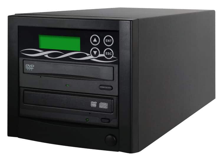 Front. Spartan - 1-Target 24x DVD/CD Duplicator - Black.