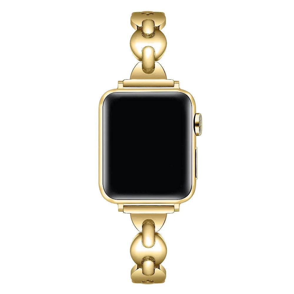 Back. Posh Tech - Sunny Metal Band for Apple Watch - Gold.