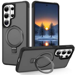 Dteck - for Samsung Galaxy S26 Ultra Slim Translucent Matte Case with Magnetic Invisible Stand ,Compatible with Mag Safe - Black