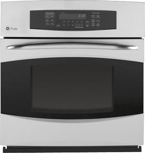 Front Standard. GE - Profile 27" Built-In Single Electric Convection Wall Oven - Stainless-Steel.