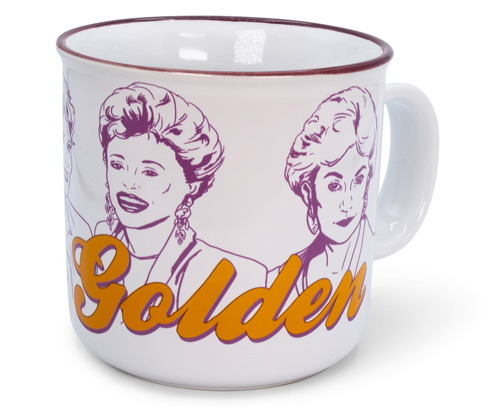 Alt View 1. Silver Buffalo - The Golden Girls "Stay Golden" Ceramic Camper Mug | Holds 20 Ounces - White.