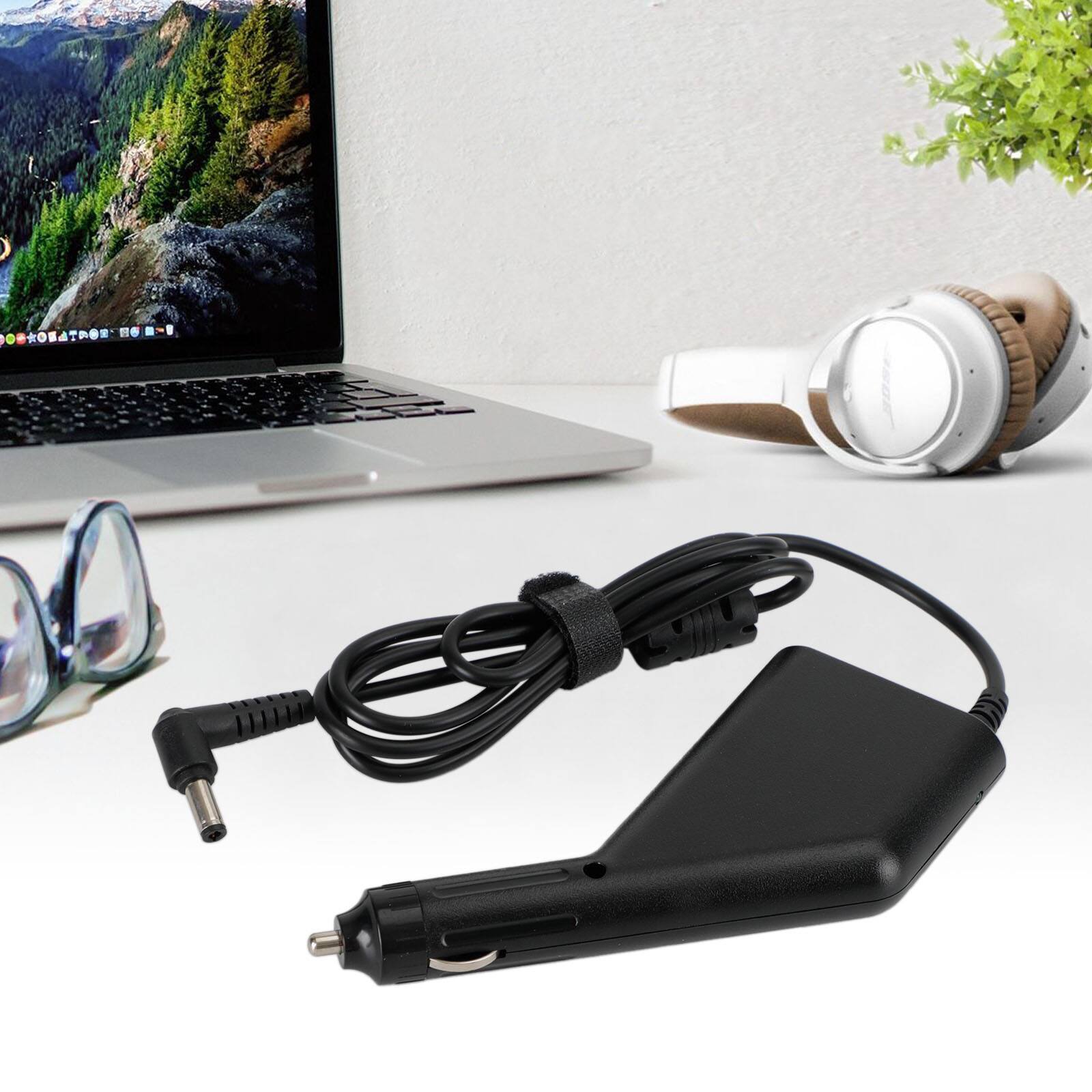 Back. Topteng - 65W Universal Laptop Car Charger - 19V 3.42A with QC3.0 USB Port, 5.5x2.5mm Tip for Asus, Lenovo, Acer, Samsung Notebook.