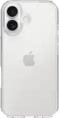 Front. Insignia™ - Hard-Shell Case for Apple iPhone 17 - Clear.