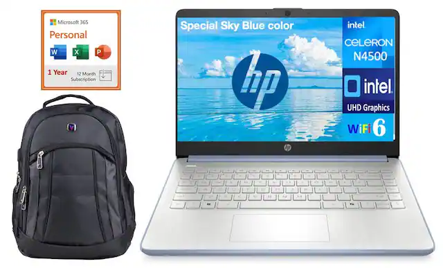 Microsoft 365 Personal 1 Year 12 Month Subscription
Special Sky Blue color
Intel Celeron N4500
Intel UHD Graphics
WiFi 6